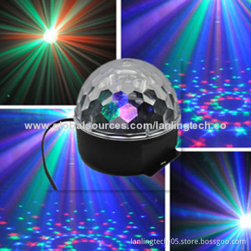 RGB 3pcs*1W Crystal Ball LED Party Light